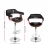 Artiss Selina Black Bar Stool - PU Leather, Wooden Seat, Chrome Gas Lift, Swivel, Adjustable 90-110cm, 130KG Capacity
