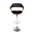 Artiss Selina Black Bar Stool - PU Leather, Wooden Seat, Chrome Gas Lift, Swivel, Adjustable 90-110cm, 130KG Capacity