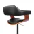 Artiss Selina Black Bar Stool - PU Leather, Wooden Seat, Chrome Gas Lift, Swivel, Adjustable 90-110cm, 130KG Capacity