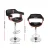 Artiss 2x Selina Bar Stools - Swivel PU Leather, Chrome Base, Gas Lift, Armrest, 90-110cm Adjustable Height, Black