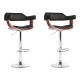Artiss 2x Selina Bar Stools - Swivel PU Leather, Chrome Base, Gas Lift, Armrest, 90-110cm Adjustable Height, Black