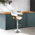 Artiss Selina Bar Stool - White PU Leather, Wooden Seat, Chrome Base, Adjustable Height 90-110cm, Swivel, TUV Certified