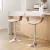 Artiss 2x Bar Stools - White PU Leather, Wooden Structure, Chrome Gas Lift, 90-110cm, Swivel, Armrest, Modern Design