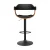 Artiss Selina Bar Stools - All Black PU Leather w/ Armrest, 360° Rotatable, Adjustable Height 62-82cm, Steel Base