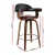 Artiss Bar Stools, PU Leather Seat, Wooden Legs, 63cm Height, Black, Stylish Rotatable Chairs with Anti-Slip Feet