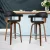 Artiss Bar Stools, PU Leather Seat, Wooden Legs, 63cm Height, Black, Stylish Rotatable Chairs with Anti-Slip Feet