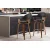 Artiss Bar Stools, PU Leather Seat, Wooden Legs, 63cm Height, Black, Stylish Rotatable Chairs with Anti-Slip Feet