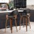 Artiss Bar Stools, PU Leather Seat, Wooden Legs, 63cm Height, Black, Stylish Rotatable Chairs with Anti-Slip Feet Artiss Bar Stools, PU Leather Seat, Wooden Legs, 63cm Height, Black, Stylish Rotatable Chairs with Anti-Slip Feet