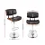 Artiss Bar Stools, PU Leather, 51x45x96-117cm, Black/Wood, Elegant Design, Comfortable Seating, Chrome Finish