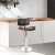 Artiss Bar Stools, PU Leather, 51x45x96-117cm, Black/Wood, Elegant Design, Comfortable Seating, Chrome Finish