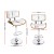 Artiss Bar Stool Gas Lift White Leather, Wooden Seat, Chrome Base, Swivel, Adjustable Height, 51x45x96-117cm Artiss Bar Stool Gas Lift White Leather, Wooden Seat, Chrome Base, Swivel, Adjustable Height, 51x45x96-117cm