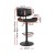 Artiss 2x Cherry Bar Stools - Black PU Leather, Adjustable Height 64-85cm, 360° Swivel, Chrome Base, 150kg Capacity Artiss 2x Cherry Bar Stools - Black PU Leather, Adjustable Height 64-85cm, 360° Swivel, Chrome Base, 150kg Capacity