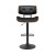 Artiss 4x Black Leather Bar Stools, Gas Lift, Wooden Seat, 360° Rotatable, 64-85cm Adjustable Height, 150kg Capacity