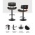 Artiss 4x Black Leather Bar Stools, Gas Lift, Wooden Seat, 360° Rotatable, 64-85cm Adjustable Height, 150kg Capacity