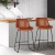 Artiss Fenella Bar Stools - Set of 2, 70cm Seat Height, Brown PU Leather, Steel Frame, Elegant Design, Easy Assembly Artiss Fenella Bar Stools - Set of 2, 70cm Seat Height, Brown PU Leather, Steel Frame, Elegant Design, Easy Assembly