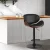 Artiss Joyce Bar Stools - Black PU Leather, Swivel, Adjustable Height, Vintage Design with Plywood Frame and Footrest