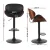 Artiss Joyce Black Leather Swivel Bar Stools, Adjustable Gas Lift, 360° Rotation, Set of 2, Stylish & Durable Design