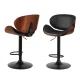 Artiss Joyce 4x Black Bar Stools - Adjustable Gas Lift, Padded Leather, 360° Swivel, Stylish & Durable Design