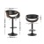 Artiss Ambrus Bar Stools - Adjustable Gas Lift, PU Leather, Armrests, 360° Swivel, Contemporary Design