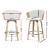 Artiss Ricardo Bar Stools - Bentwood, PU Leather, 360° Swivel, 66cm Seat Height, Set of 2, White, 150kg Capacity Artiss Ricardo Bar Stools - Bentwood, PU Leather, 360° Swivel, 66cm Seat Height, Set of 2, White, 150kg Capacity