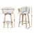 Artiss Ricardo Bar Stools - Bentwood, PU Leather, 360° Swivel, 66cm Seat Height, Set of 2, White, 150kg Capacity
