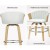 Artiss Ricardo Bar Stools - Bentwood, PU Leather, 360° Swivel, 66cm Seat Height, Set of 2, White, 150kg Capacity Artiss Ricardo Bar Stools - Bentwood, PU Leather, 360° Swivel, 66cm Seat Height, Set of 2, White, 150kg Capacity
