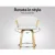 Artiss Ricardo Bar Stools - Bentwood, PU Leather, 360° Swivel, 66cm Seat Height, Set of 2, White, 150kg Capacity