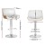 Artiss Galina Bar Stools, PU Leather, Bentwood, White, Adjustable Height 63-83cm, 360° Swivel, Contemporary Style Artiss Galina Bar Stools, PU Leather, Bentwood, White, Adjustable Height 63-83cm, 360° Swivel, Contemporary Style