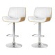 Artiss Galina Bar Stools, PU Leather, Adjustable, White, 63-83cm Seat Height, Contemporary Design, 2-Pack Artiss Galina Bar Stools, PU Leather, Adjustable, White, 63-83cm Seat Height, Contemporary Design, 2-Pack