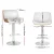 Artiss Galina Bar Stools, PU Leather, Adjustable, White, 63-83cm Seat Height, Contemporary Design, 2-Pack