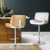 Artiss Galina Bar Stools, PU Leather, Adjustable, White, 63-83cm Seat Height, Contemporary Design, 2-Pack
