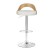 Artiss Publia Bar Stools, PU Leather, Adjustable Height, White, 42.5x46x75.5-95.5cm, Elegant Wood Grain Finish