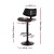 Artiss Quilla Bar Stool Black PU Leather and Bentwood, Adjustable Gas Lift Swivel Kitchen Dining Chair 56-78cm Artiss Quilla Bar Stool Black PU Leather and Bentwood, Adjustable Gas Lift Swivel Kitchen Dining Chair 56-78cm