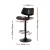 Artiss Quilla Bar Stool Black PU Leather and Bentwood, Adjustable Gas Lift Swivel Kitchen Dining Chair 56-78cm