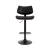 Artiss Quilla Bar Stool Black PU Leather and Bentwood, Adjustable Gas Lift Swivel Kitchen Dining Chair 56-78cm