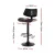 Artiss Quilla 2x Bar Stools Black PU Leather, Bentwood, Gas Lift, Swivel Kitchen Dining Chairs, 56-78cm Adjustable