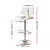 Artiss Quilla Bar Stool White PU Leather and Bentwood, Adjustable Gas Lift, Swivel Kitchen Dining Chair 93-115cm