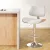Artiss Quilla Bar Stool White PU Leather and Bentwood, Adjustable Gas Lift, Swivel Kitchen Dining Chair 93-115cm