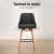 Artiss 2x Bar Stools - Charcoal Swivel Seat, Faux Linen, Plywood Frame, Steel Footrest, 65cm Height, 150kg Capacity