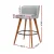 Artiss Set of 4 Bar Stools Linen Padded Wooden Frame 66cm Light Grey Faux Linen Seat, Steel Footrest, 150kg Capacity
