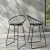 Artiss 2x Bar Stools - Black Faux Linen, Powder-Coated Steel, 65cm Seat Height, Padded Comfort, Modern Design