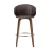 Artiss Set of 4 Bar Stools Dining Chairs, Brown PU Leather, Walnut Wood, 65cm Seat, Ergonomic & Adjustable