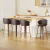 Artiss Set of 4 Bar Stools Dining Chairs, Brown PU Leather, Walnut Wood, 65cm Seat, Ergonomic & Adjustable