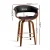 Artiss Swivel Bar Stools - PU Leather Seat, Walnut Bentwood Frame, 360° Rotation, Padded Armrest, 65cm Height, Anti-Slip
