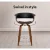 Artiss Swivel Bar Stools - PU Leather Seat, Walnut Bentwood Frame, 360° Rotation, Padded Armrest, 65cm Height, Anti-Slip