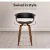 Artiss 4x Bar Stools Swivel PU Leather Seat, Walnut Bentwood Frame, Metal Footrest, 65cm Height, Black/Timber