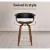 Artiss 4x Bar Stools Swivel PU Leather Seat, Walnut Bentwood Frame, Metal Footrest, 65cm Height, Black/Timber