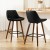 Artiss Set of 2 Bar Stools 68cm Black PU Leather Seat Solid Bentwood Legs Steel Footrest Diamond Backrest Artiss Set of 2 Bar Stools 68cm Black PU Leather Seat Solid Bentwood Legs Steel Footrest Diamond Backrest