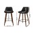 Artiss Set of 2 Bar Stools 68cm Black PU Leather Seat Solid Bentwood Legs Steel Footrest Diamond Backrest Artiss Set of 2 Bar Stools 68cm Black PU Leather Seat Solid Bentwood Legs Steel Footrest Diamond Backrest