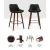 Artiss Set of 2 Bar Stools 68cm Black PU Leather Seat Solid Bentwood Legs Steel Footrest Diamond Backrest